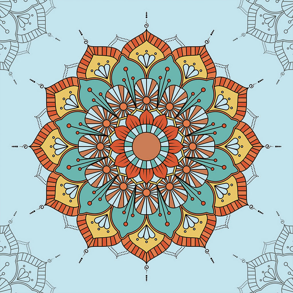 Mandala Tapestry Bohemian Tapestry for Bedroom Boho Indie Hippie Tapestries Aesthetic Vintage Wall Tapestry for Women Men Teenage Girl, Aqua Blue Tapestry