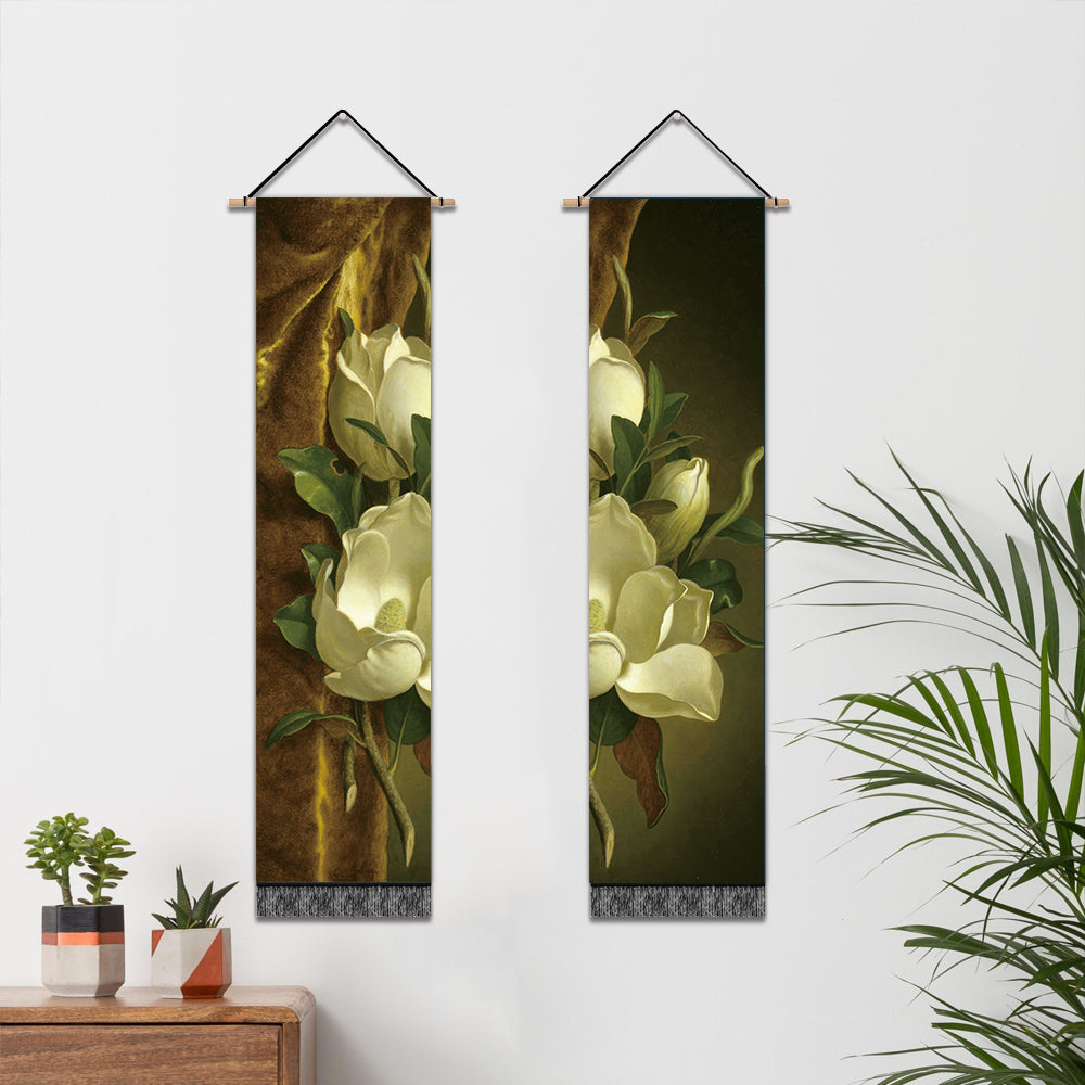 2 Pack Abstract Flower Modern Wall Art Tapestries Vertical,Aesthetic Tapestry Art Long Tapestries for Room (12.8 X 51.2 Inch)