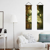 2 Pack Abstract Flower Modern Wall Art Tapestries Vertical,Aesthetic Tapestry Art Long Tapestries for Room (12.8 X 51.2 Inch)