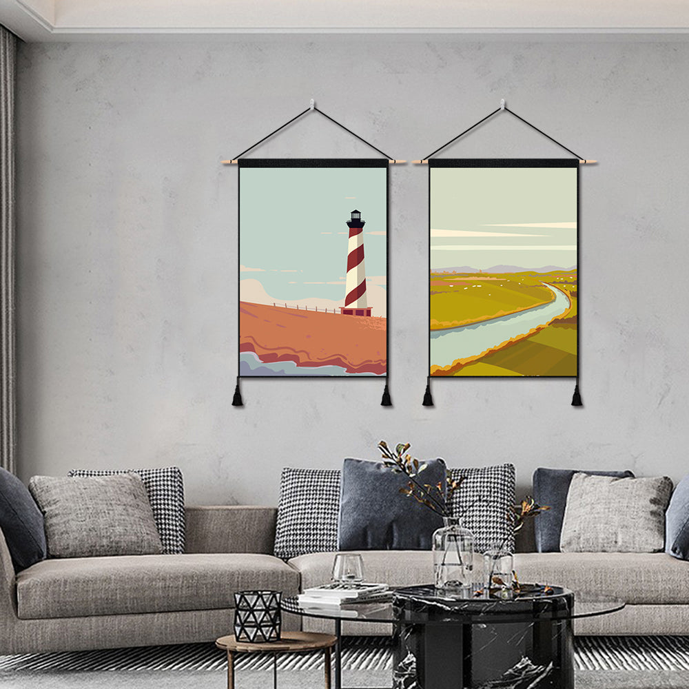 2 Pack NORTH CAROLINA And CONNECTICUT Modern Wall Art Tapestries Vertical,Aesthetic Tapestry Art Short Tapestries for Room (13.8 X 19.7 Inch)