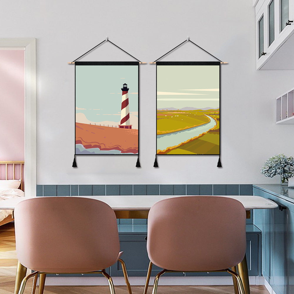 2 Pack NORTH CAROLINA And CONNECTICUT Modern Wall Art Tapestries Vertical,Aesthetic Tapestry Art Short Tapestries for Room (13.8 X 19.7 Inch)