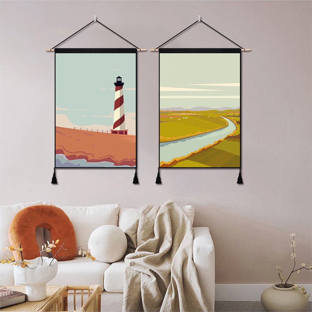 2 Pack NORTH CAROLINA And CONNECTICUT Modern Wall Art Tapestries Vertical,Aesthetic Tapestry Art Short Tapestries for Room (13.8 X 19.7 Inch)
