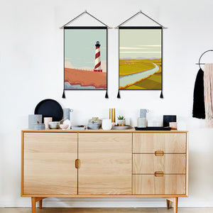 2 Pack NORTH CAROLINA And CONNECTICUT Modern Wall Art Tapestries Vertical,Aesthetic Tapestry Art Short Tapestries for Room (13.8 X 19.7 Inch)