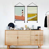 2 Pack NORTH CAROLINA And CONNECTICUT Modern Wall Art Tapestries Vertical,Aesthetic Tapestry Art Short Tapestries for Room (13.8 X 19.7 Inch)