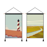 2 Pack NORTH CAROLINA And CONNECTICUT Modern Wall Art Tapestries Vertical,Aesthetic Tapestry Art Short Tapestries for Room (13.8 X 19.7 Inch)