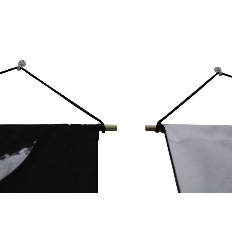 2 Pack Moon Black And White Modern Wall Art Tapestries Vertical,Aesthetic Tapestry Art Long Tapestries for Room (12.8 X 51.2 Inch)