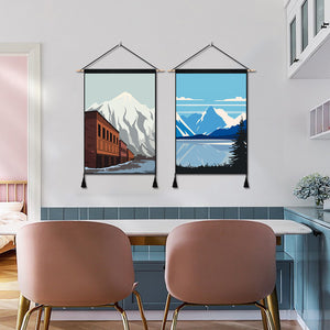 2 Pack COLORADO And ALASKA Modern Wall Art Tapestries Vertical,Aesthetic Tapestry Art Short Tapestries for Room (13.8 X 19.7 Inch)