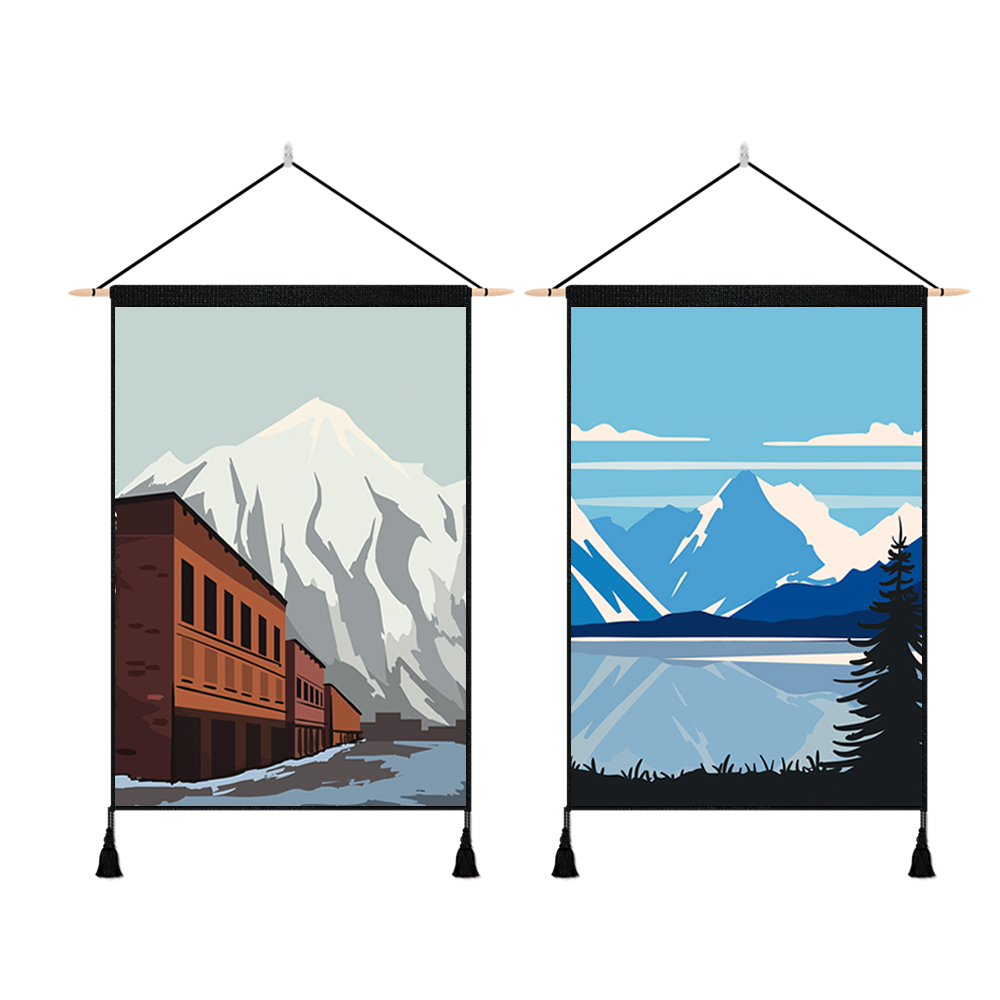 2 Pack COLORADO And ALASKA Modern Wall Art Tapestries Vertical,Aesthetic Tapestry Art Short Tapestries for Room (13.8 X 19.7 Inch)