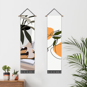 2 Pack Modern Wall Art Tapestries Vertical,Aesthetic Tapestry Art Long Tapestries for Room (12.8 X 51.2 Inch)