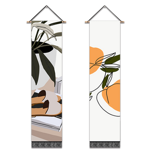2 Pack Modern Wall Art Tapestries Vertical,Aesthetic Tapestry Art Long Tapestries for Room (12.8 X 51.2 Inch)