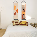 2 Pack Abstract Girl In Yellow Modern Wall Art Tapestries Vertical,Aesthetic Tapestry Art Long Tapestries for Room (12.8 X 51.2 Inch)