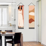 2 Pack Abstract Girl in White Wall Art Tapestries Vertical,Aesthetic Tapestry Art Long Tapestries for Room (12.8 X 51.2 Inch)