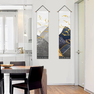 2 Pack Abstract Bird Modern Wall Art Tapestries Vertical,Aesthetic Tapestry Art Long Tapestries for Room (12.8 X 51.2 Inch)