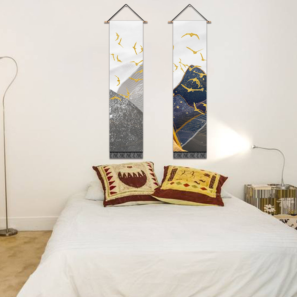 2 Pack Abstract Bird Modern Wall Art Tapestries Vertical,Aesthetic Tapestry Art Long Tapestries for Room (12.8 X 51.2 Inch)