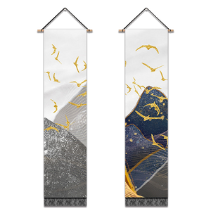 2 Pack Abstract Bird Modern Wall Art Tapestries Vertical,Aesthetic Tapestry Art Long Tapestries for Room (12.8 X 51.2 Inch)