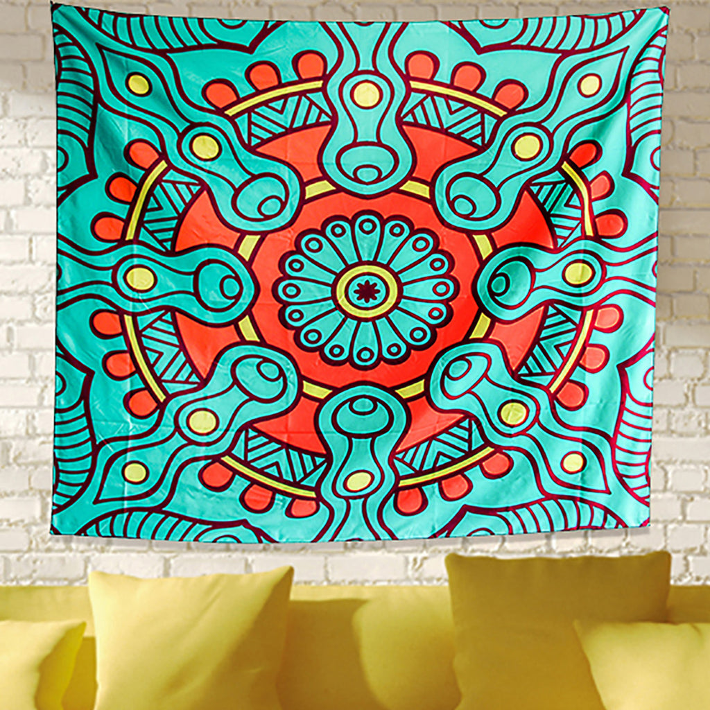 Mandala Tapestry Bohemian Tapestry for Bedroom Boho Indie Hippie Tapestries Aesthetic Vintage Wall Tapestry for Women Men Teenage Girl, Green Tapestry