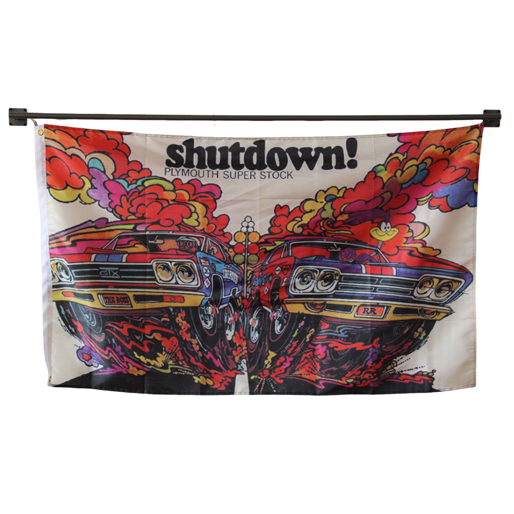 Shutdown! flag Polyester Digital Printing 3x5ft Outdoor Banner with Brass Grommets
