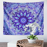 Mandala Tapestry – Bohemian Blue Wall Hanging for Bedroom, Aesthetic Vintage Tapestry for Women, Men, and Teenage Girls