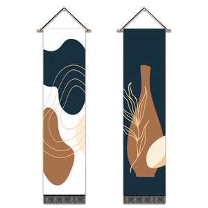 2 Pack Abstract Vase Modern Wall Art Tapestries Vertical,Aesthetic Tapestry Art Long Tapestries for Room (12.8 X 51.2 Inch)