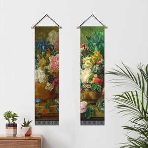 2 Pack Abstract Colorful Flowers Modern Wall Art Tapestries Vertical,Aesthetic Tapestry Art Long Tapestries for Room (12.8 X 51.2 Inch)