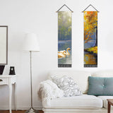 2 Pack Abstract swan Modern Wall Art Tapestries Vertical,Aesthetic Tapestry Art Long Tapestries for Room (12.8 X 51.2 Inch)