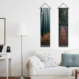 2 Pack Abstract Forest Modern Wall Art Tapestries Vertical,Aesthetic Tapestry Art Long Tapestries for Room (12.8 X 51.2 Inch)