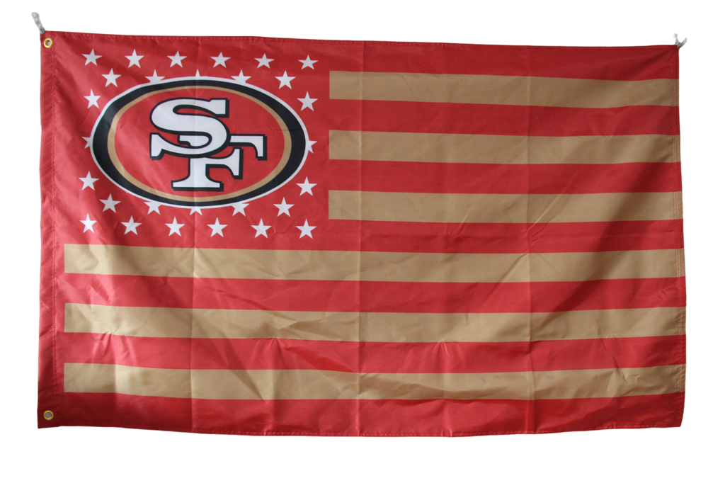 San Francisco 49ers Black Flag 100% Polyester Digital Printing 3x5ft NFL Flag Outdoor Banner with Brass Grommets