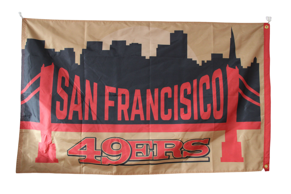San Francisco 49ers Black Flag 100% Polyester Digital Printing 3x5ft NFL Flag Outdoor Banner with Brass Grommets