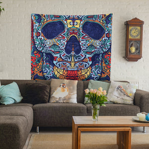 Halloween Tapestry Skull Tapestry for Bedroom Aesthetic Gothic Vintage Skeleton Wall Tapestry Hippie Tapestries Hanging Tapestry Art for Men Women Teenage Boys Girls