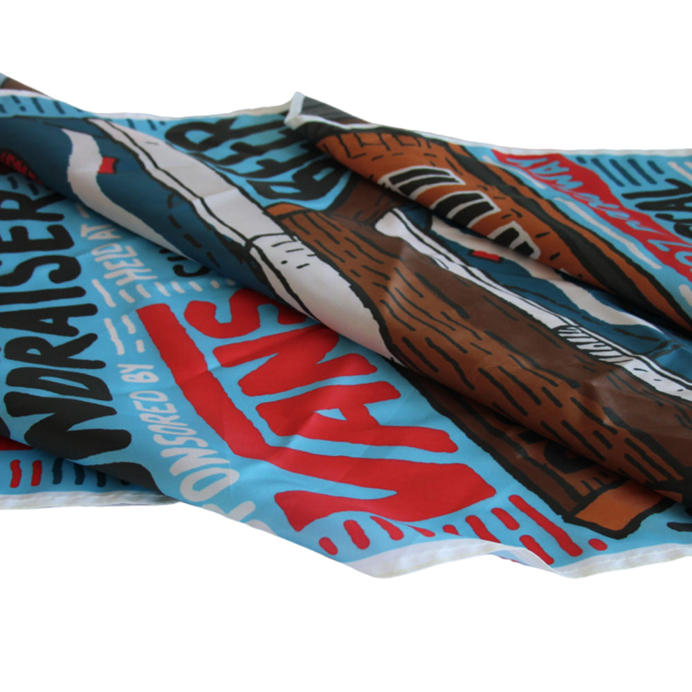 SKATEPARK NDRAISER flag Polyester Digital Printing 3x5ft Outdoor Banner with Brass Grommets