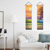 2 Pack Abstract Sunset Modern Wall Art Tapestries Vertical,Aesthetic Tapestry Art Long Tapestries for Room (12.8 X 51.2 Inch)