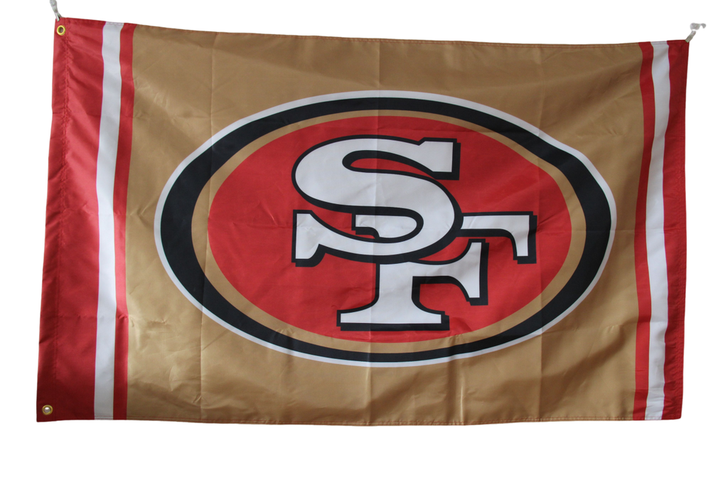 San Francisco 49ers Black Flag 100% Polyester Digital Printing 3x5ft NFL Flag Outdoor Banner with Brass Grommets