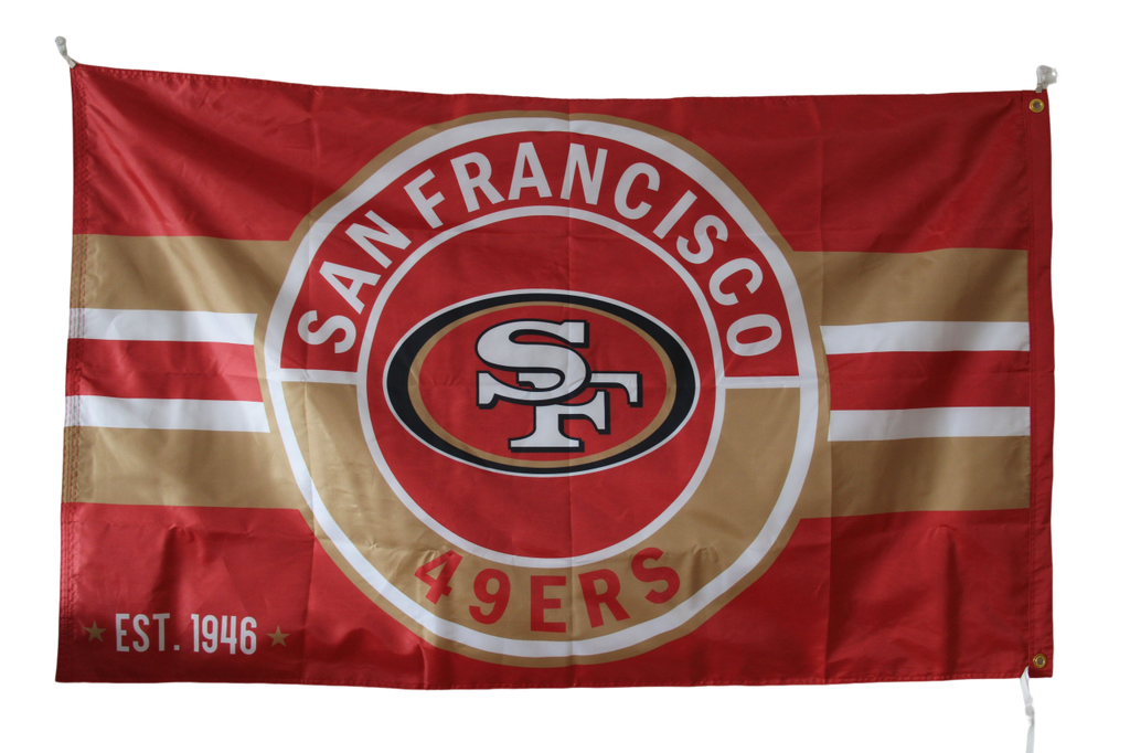 San Francisco 49ers Black Flag 100% Polyester Digital Printing 3x5ft NFL Flag Outdoor Banner with Brass Grommets