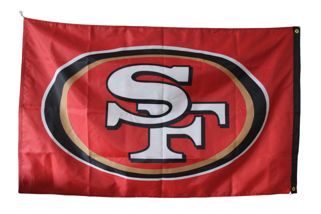 San Francisco 49ers Black Flag 100% Polyester Digital Printing 3x5ft NFL Flag Outdoor Banner with Brass Grommets