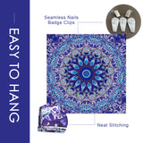 Mandala Tapestry – Bohemian Blue Wall Hanging for Bedroom, Aesthetic Vintage Tapestry for Women, Men, and Teenage Girls
