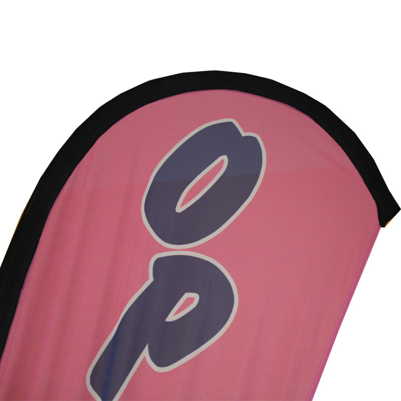 Knitted Polyester Beach Teardrop Flag Promotional Advertising OPEN Swooper Banner