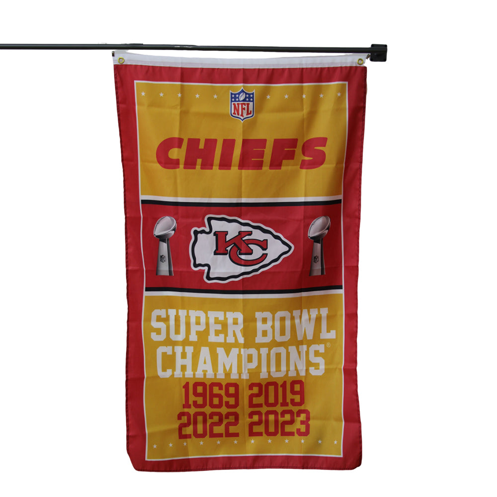NFL-CHIEFS  flag Polyester Digital Printing 3x5ft Outdoor Banner with Brass Grommets