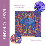 Elephant Wall Tapestry Indie Wall Hanging Bohemian Tapestries Art Home Decor for Bedroom Living Room Women Men Teenage Girl, Purple Tapestry