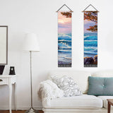 2 Pack Abstract The Waves Modern Wall Art Tapestries Vertical,Aesthetic Tapestry Art Long Tapestries for Room (12.8 X 51.2 Inch)