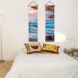 2 Pack Abstract The Waves Modern Wall Art Tapestries Vertical,Aesthetic Tapestry Art Long Tapestries for Room (12.8 X 51.2 Inch)