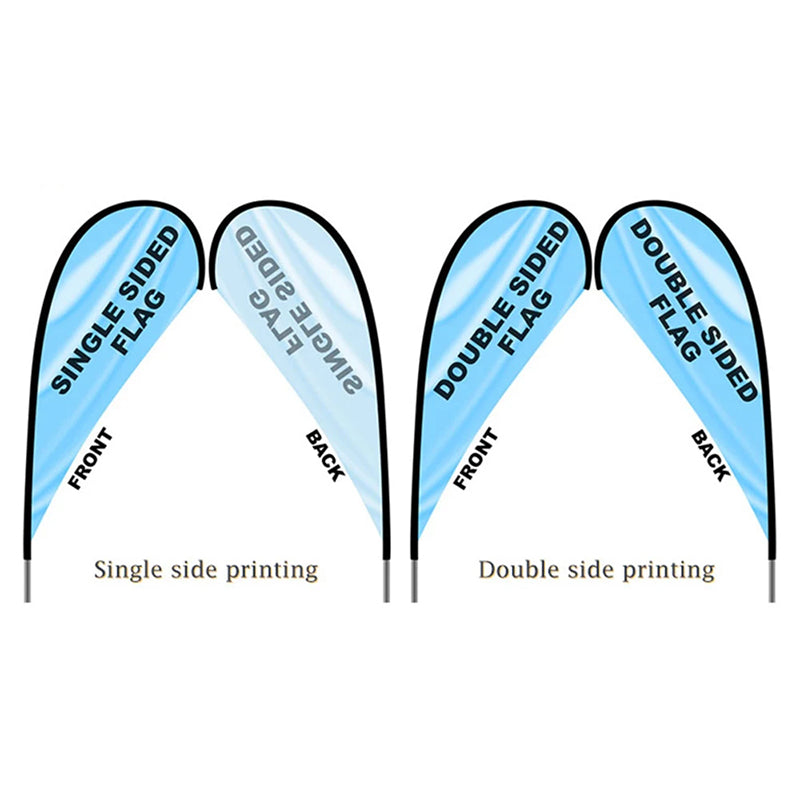Knitted Polyester Beach Teardrop Flag Promotional Advertising OPEN Swooper Banner
