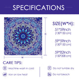 Mandala Tapestry – Bohemian Blue Wall Hanging for Bedroom, Aesthetic Vintage Tapestry for Women, Men, and Teenage Girls