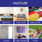 Mandala Tapestry – Bohemian Blue Wall Hanging for Bedroom, Aesthetic Vintage Tapestry for Women, Men, and Teenage Girls