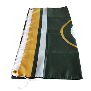 Green Bay Packers Flag 100% Polyester Digital Printing 3x5ft NFL Flag Outdoor Banner with Brass Grommets