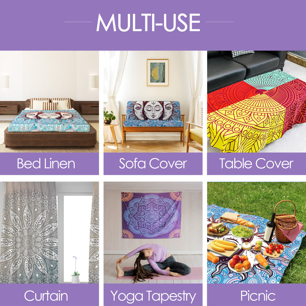 Psychedelic Celestial Butterfly Tapestry for Bedroom Night Day Butterfly Tapestries Aesthetic Vintage Wall Tapestry for Women Men Teenage Girl, Purple  Tapestry