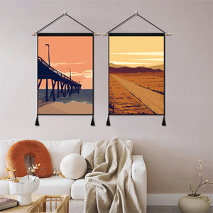 2 Pack VIRGINIA And TENNESSEE Modern Wall Art Tapestries Vertical,Aesthetic Tapestry Art Short Tapestries for Room (13.8 X 19.7 Inch)