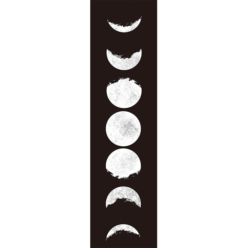 2 Pack Moon Black And White Modern Wall Art Tapestries Vertical,Aesthetic Tapestry Art Long Tapestries for Room (12.8 X 51.2 Inch)