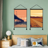 2 Pack VIRGINIA And TENNESSEE Modern Wall Art Tapestries Vertical,Aesthetic Tapestry Art Short Tapestries for Room (13.8 X 19.7 Inch)