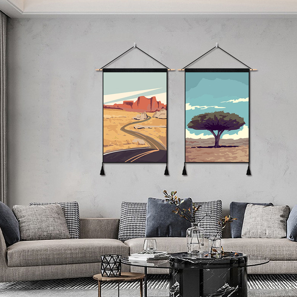 2 Pack NEVADA And SOCOTRA ISLAND Modern Wall Art Tapestries Vertical,Aesthetic Tapestry Art Short Tapestries for Room (13.8 X 19.7 Inch)