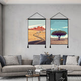 2 Pack NEVADA And SOCOTRA ISLAND Modern Wall Art Tapestries Vertical,Aesthetic Tapestry Art Short Tapestries for Room (13.8 X 19.7 Inch)